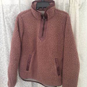 Dark pink Sherpa jacket